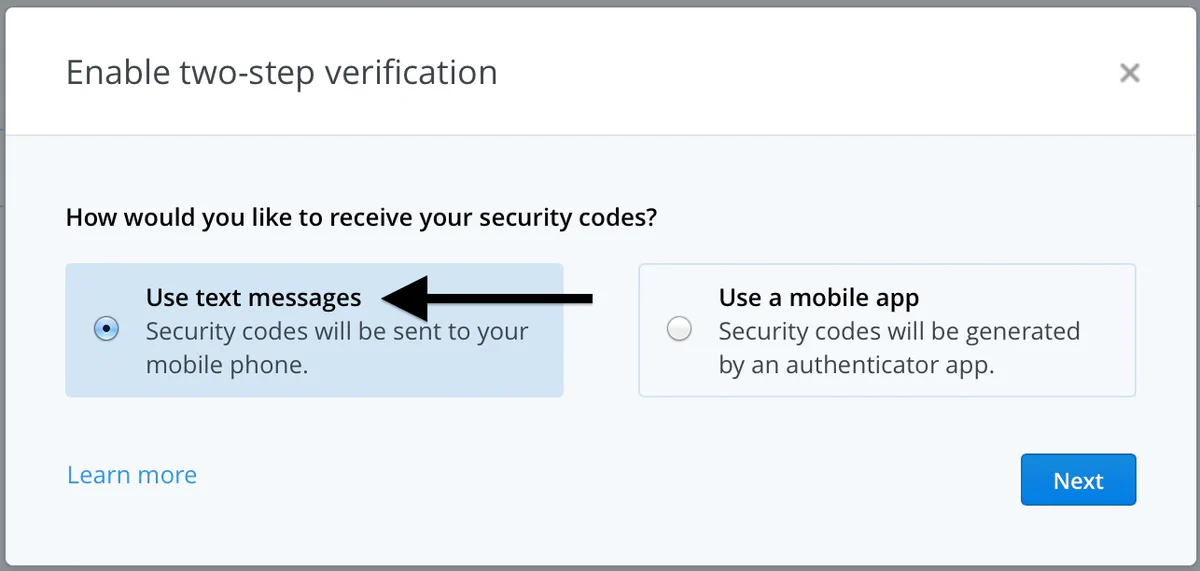 Use text messages