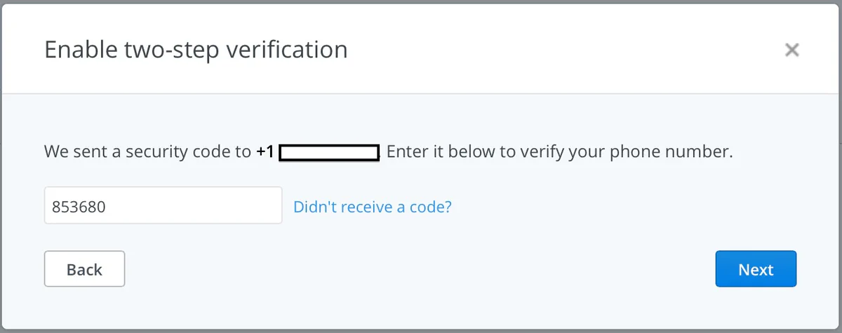 Enter code