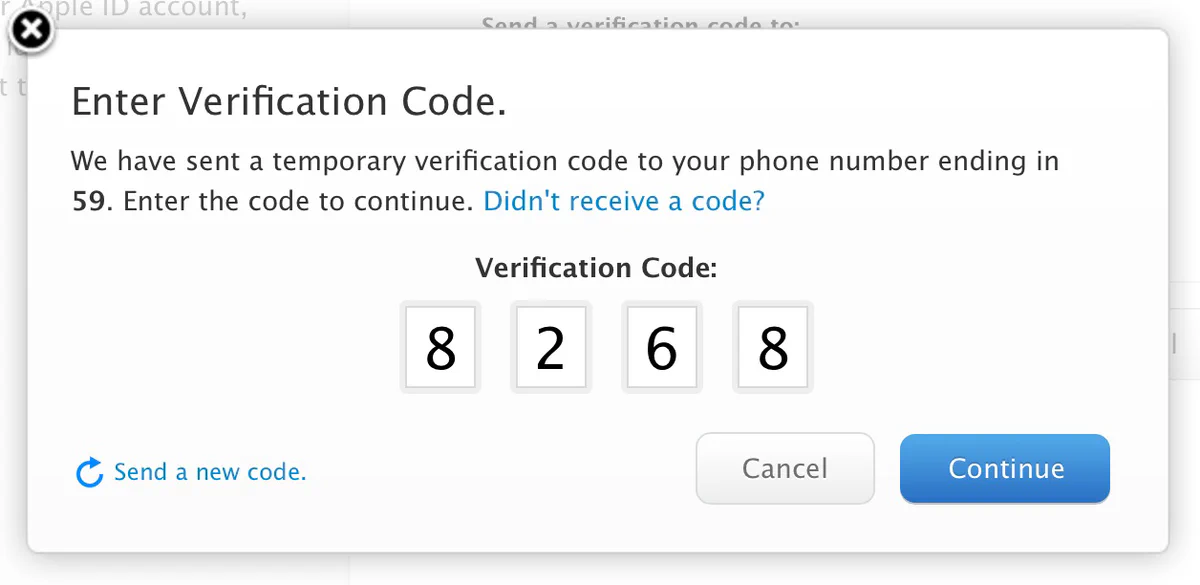 Enter code